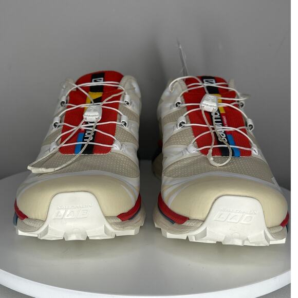 NIB NWT Men's Salomon XT-6 Almond Milk/Sand/Aurora Red  W11/M10 Sneakers 472934 - Picture 4 of 8